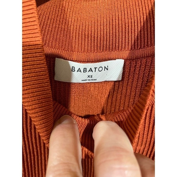 Aritzia Babaton, Sculpt Knit Halter Dress in Flambeau Red, size XS - Picture 7 of 10